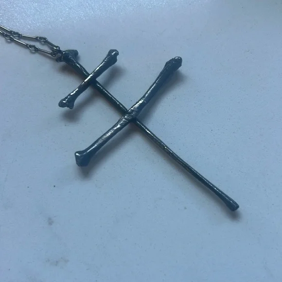 Bloodmilk Medium Lorraine Cross Necklace original retired design gothic dark 🦇 - Picture 4 of 5